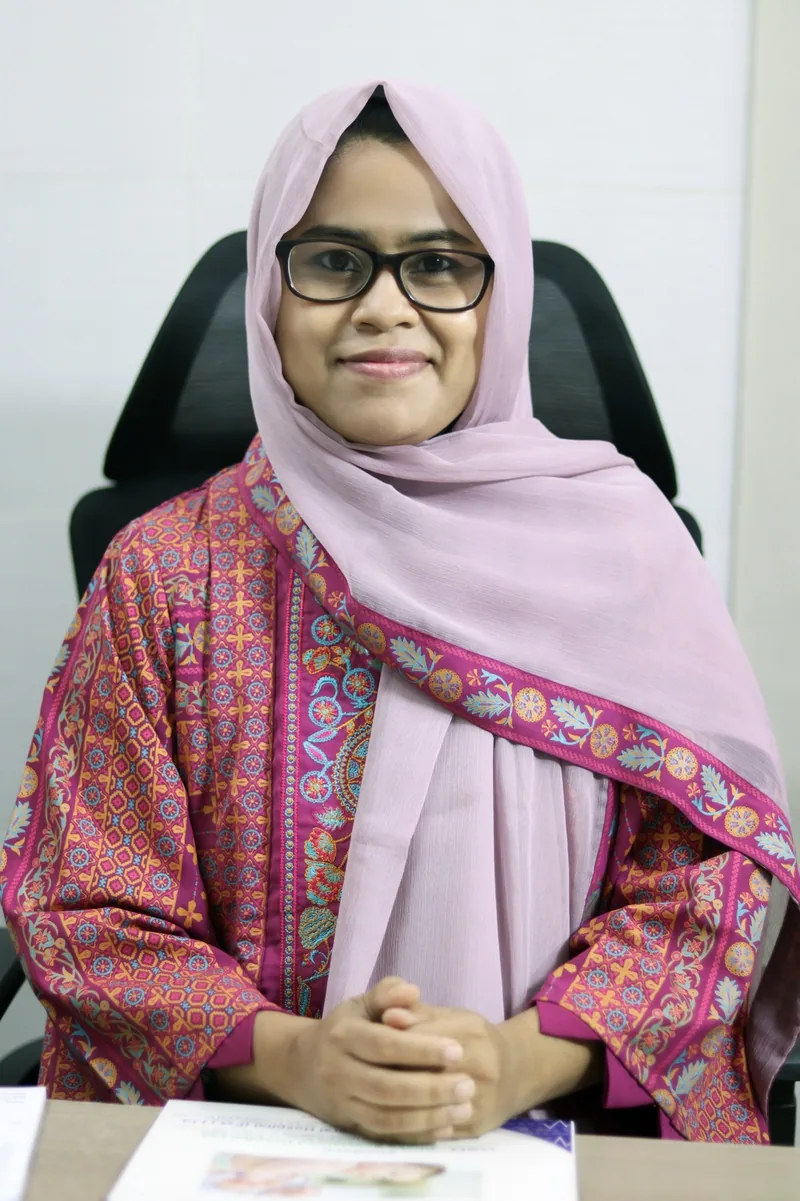 Dr. Ferdous Ara Jenny — at the consultation desk