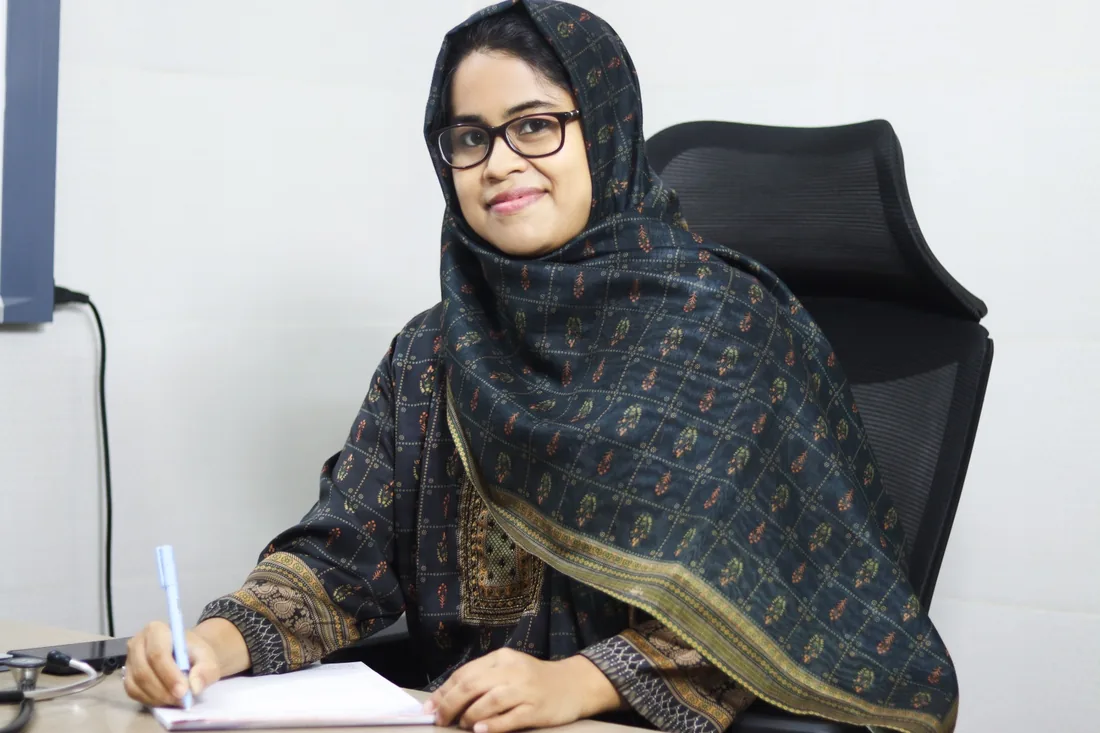 Dr. Ferdous Ara Jenny — writing the treatment plan